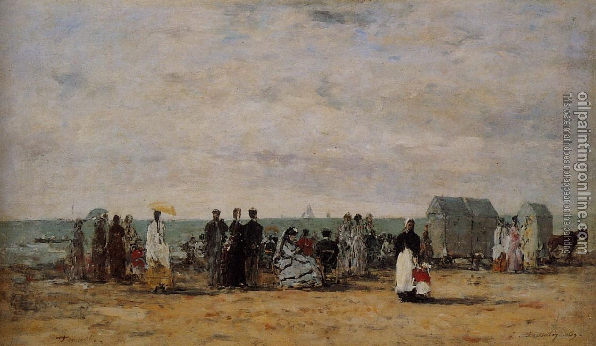 Boudin, Eugene - The Beach at Trouville